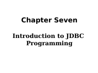Object Oriented Programming Chapter Seven - JDBC.pdf